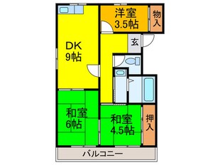 シャルマンコート種田の物件間取画像